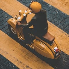 person on motorcycle 